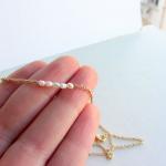 Pearl Necklace, Gold Pearl Necklace, Bridal..
