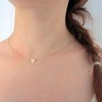 Minimalist Gold Triangle Necklace, Geometric..