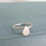 Simple Sterling Silver Drop Tiny Ring