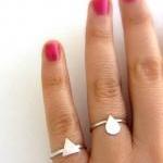 Simple Sterling Silver Drop Tiny Ring