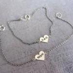 Sterling Silver Chain Love Bracelets, Mom And Dad..