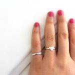 Sterling Silver Triangle Ring, Geometric Jewelry.